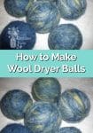 blue colored wool dryer balls