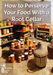 A root cellar with lots of home canned goods