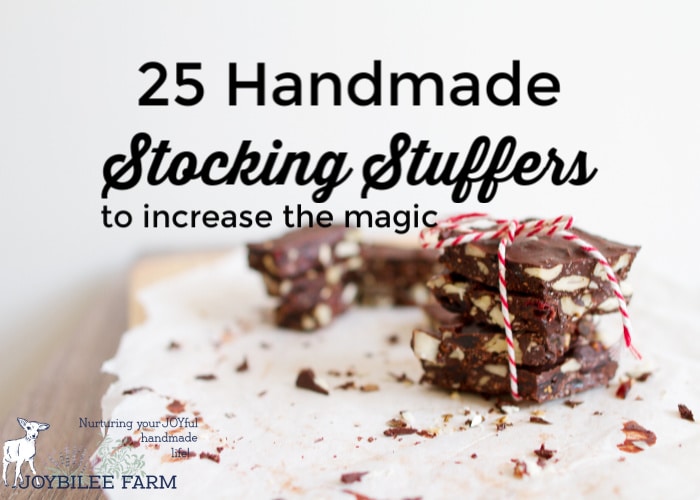Handmade stocking stuffers make Christmas morning sustainable, meaningful and increase the magic.  Who doesn't love finding a gift that can't be bought in the store? 