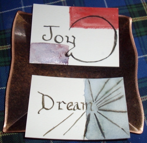 homemade cards with natural dye