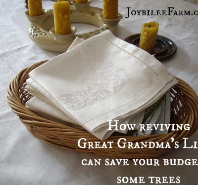 How reviving Great Grandma’s Linen can save your budget and save some trees