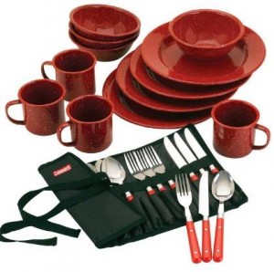Red dishes