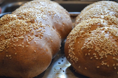 Bread baking tips to get a springy, crusty loaf like these.