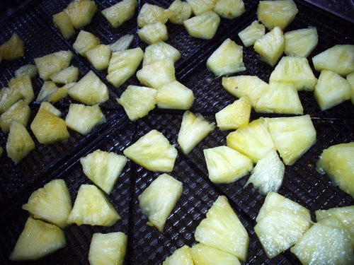 Pineapple drying