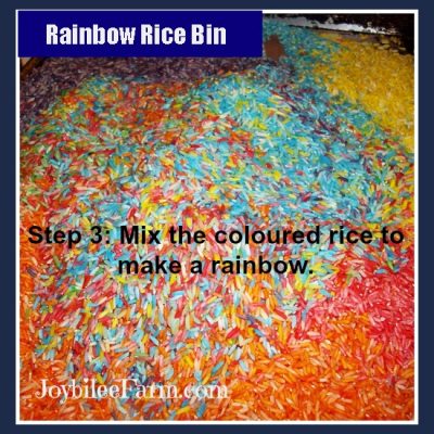 Make a Rainbow Rice Bin for the Toddler in Your Life