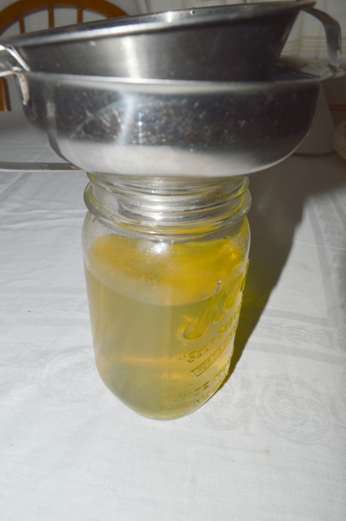 Mason jar with Comfrey decoction