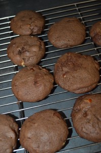 Triple chocolate chip cookies 