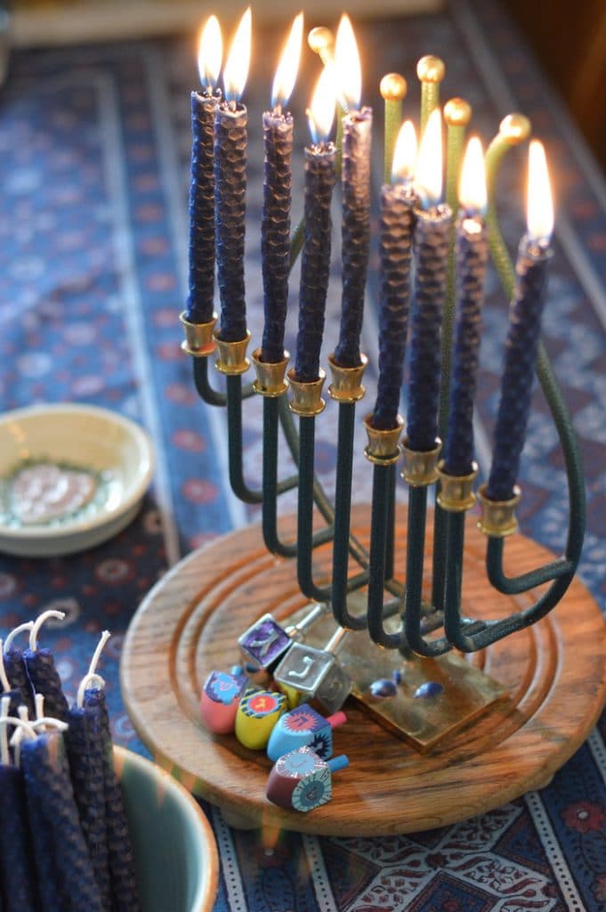 Hanukkah Menorah Wax Candles