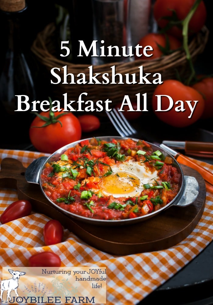 Make shakshuka in just 5 minutes for a quick and nutritious meal anytime of the day.