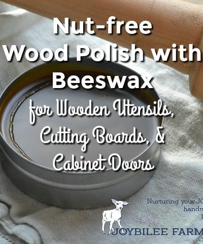 Beeswax wood polish on a cloth