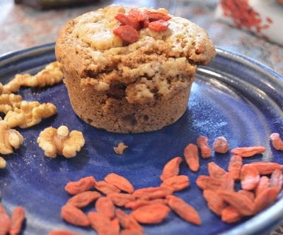 Breakfast Muffins: Maple Walnut Muffins with Goji Berries