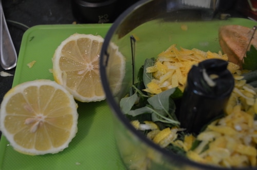 Lemon-dill garlic scape dressing