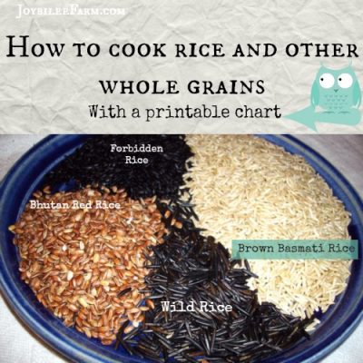 How to Cook Rice and Other Whole Grains