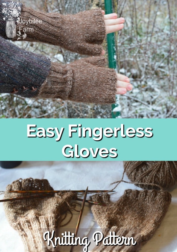 knitted fingerless gloves