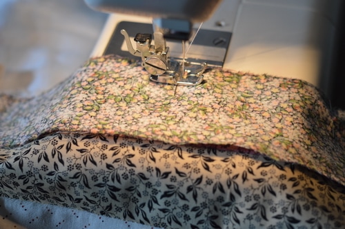 Little House pillow top sewing