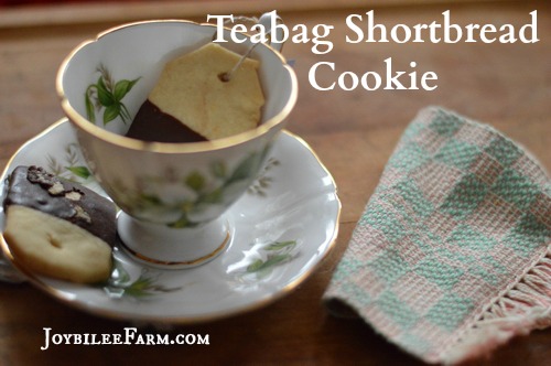 These tea bag shortbread cookies are just a little more finicky to make than regular shortbread. But I promise you the effect is worth the effort. If you are making these for a gift, find a vintage tea tin to present them, or create a tea bag box. Use your imagination to make this awesome. It's a priceless gift for less than the cost of a cuppa at Starbucks. These would also be perfect for Grandma's tea party when your precious grand daughters come for a visit. So don't just make them at Christmas. Think Valentines, Mother's Day Tea, Birthday, or anytime that it's afternoon tea party time.