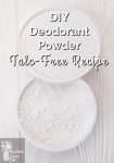 White container holding white powder