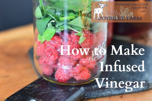 Infused vinegar is super easy to make, especially with berries and small juicy fruit like cherries or pomegranates. If you garden you probably have the small handfuls of fruit the recipe calls for, at the beginning and the end of your berry harvests.