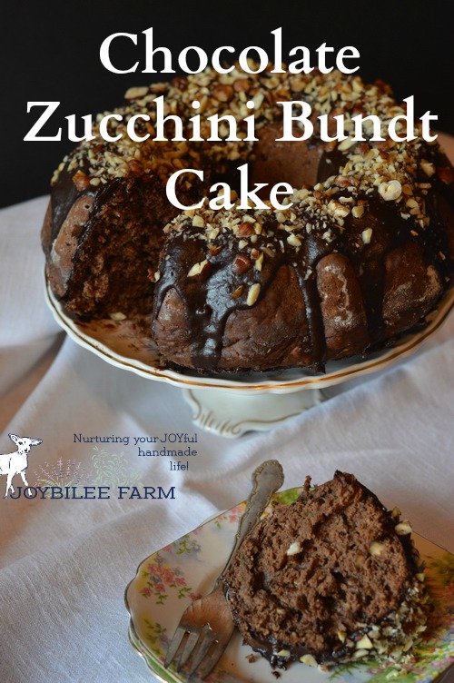 What do I do with all that zucchini? Zucchini noodles, zucchini-potato latkes, dehydrated-grated zucchini for winter soups and thicker tomato sauce, zucchini lemon bundt cake, zucchini blueberry loaf, and this family favorite chocolate zucchini cake recipe!