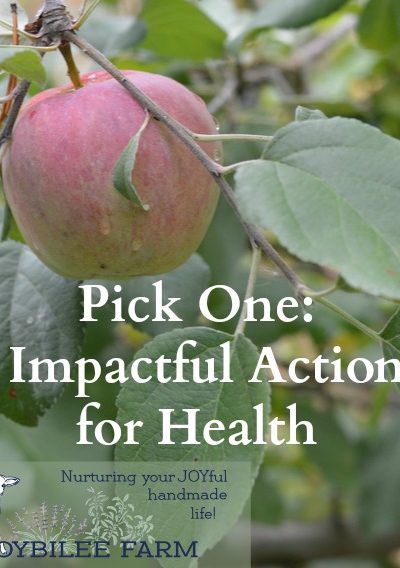 One action can have a stong impact for your healthy lifestyle