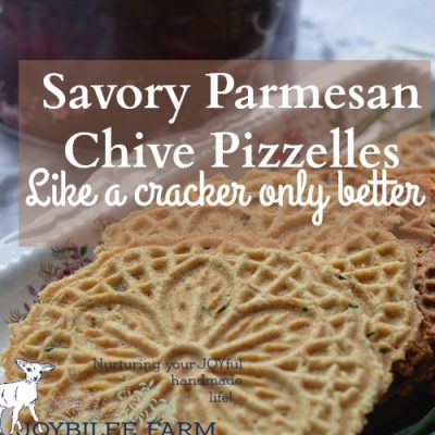 Savory Parmesan Chive Pizzelles