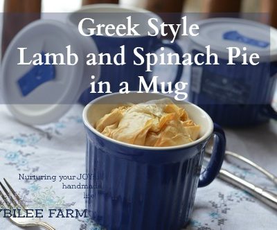 Greek-Style Lamb and Spinach Pie in a Mug