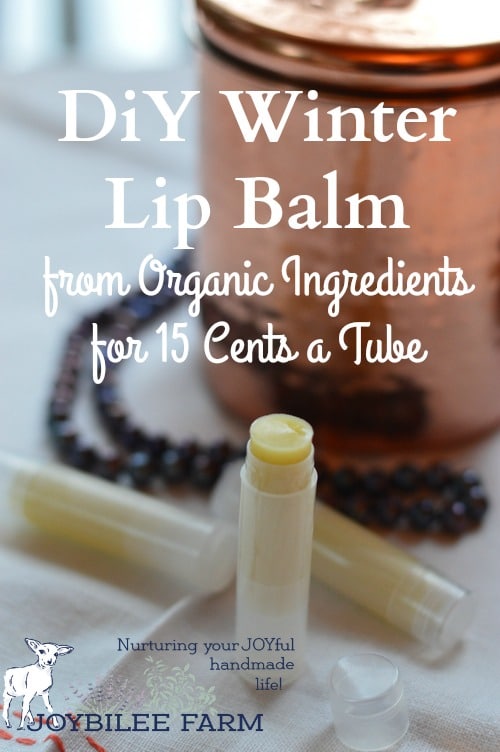 Winter lip balm is a softer product than summer lip balm. It’s intended to stay softer at room temperature so that it is easy to apply to the lips, even in outdoor winter temperatures. You’ll want to keep your unopened winter lip balms in a cool cupboard so that they stay solid. Don’t store them near the wood stove.
