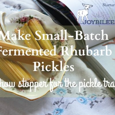 Make Small Batch Fermented Rhubarb Pickles, a Show Stopper on the Pickle Tray
