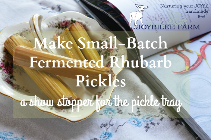 Fermented rhubarb pickles are ready in 5 to 7 days. Leave them for a month and the flavours will merge into a tart-sweet delight. They’ll keep in the fridge for a year, so go ahead and make a few jars while the rhubarb is at its peak of ripeness.