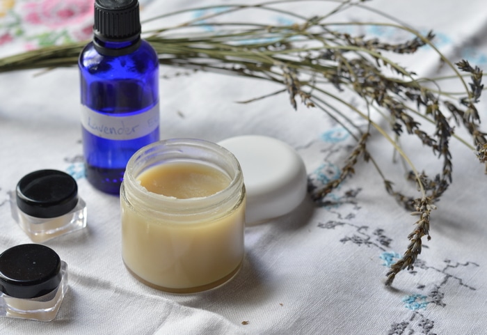 This is a soothing, anti-inflammatory, and antimicrobial hand salve that can be used as a moisturizer for dry, damaged skin. Use it on bug bites, scrapes, cuts, eczema, and hives. Scratched up gardening hands will find relief with this comforting hand salve.