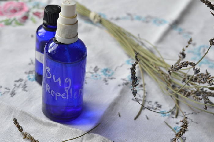 This bug repellent spray protects against biting flies, mosquitoes, ticks, midges, and black flies. However, note that each essential oil chosen for this blend is not 100% effective for all insect pests. It’s the synergistic blend that covers you against blood sucking insects.