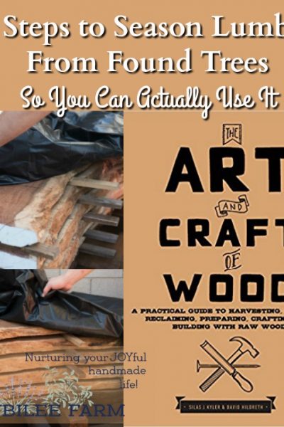 The Art and Craft of Wood by Silas J. Kyler & David Hildreth, however, gave me some great tips for turning windfalls into useable lumber. I asked the publisher, Quarry Books if I could share these tips with you