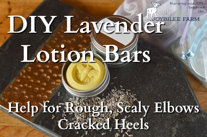 Lavender lotion bars are made with just a few ingredients but they offer long lasting protection for dry, cracked heels, rough elbows, and calloused hands. Here they are made better through the use of lavender infused oil.