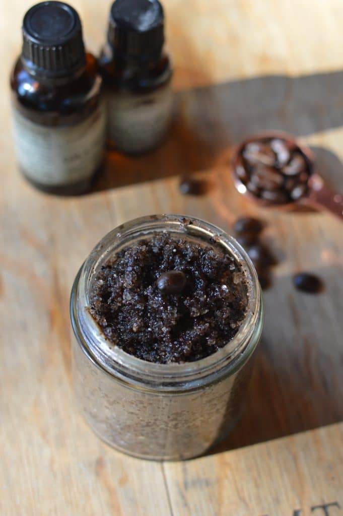 This DIY coffee scrub is rich in minerals, exfoliating and helps to smooth cellulite, soothe varicose veins, and brighten and tighten aging skin.