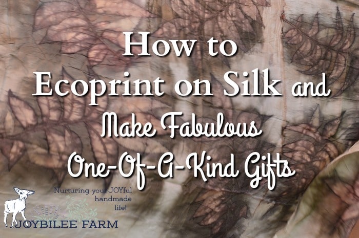Ecoprint on silk fabric and you can make easy DIY gifts using plants from your garden.