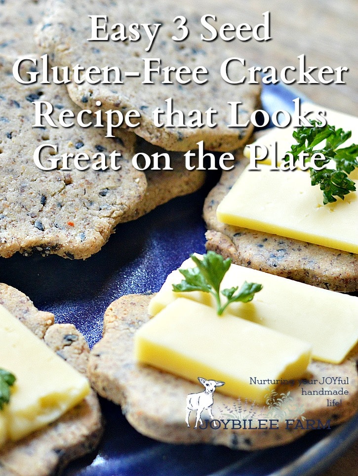 Easy Gluten-Free Cracker Recipe that tastes great and looks great on the plate and is firm enough to be used as the base for appetizers.