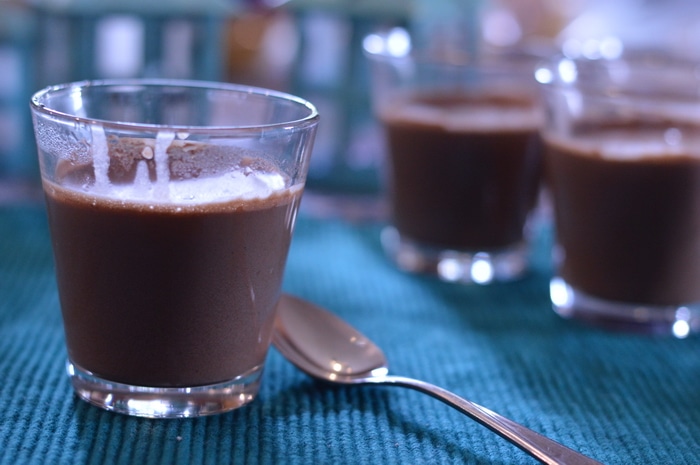 dark chocolate panna cotta