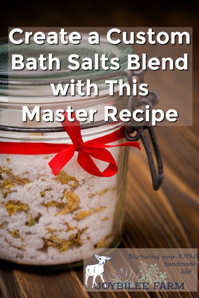 Create customized bath salts with therapeutic benefits by using this master bath salts recipes to guide your choices.  