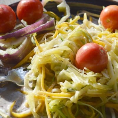 Veggie Noodles with Alfredo Sauce Will Get Dinner on the Table in Minutes