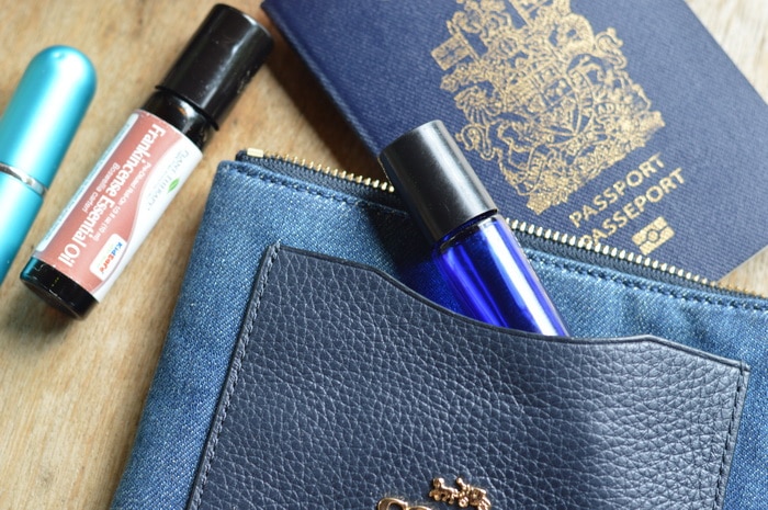 essential oil rollerball and other travel related items