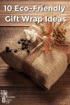Burlap wrapped gift with fancy embellishments