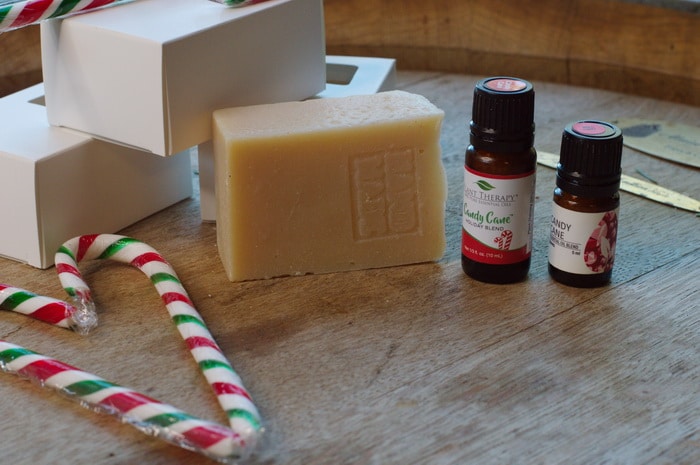 candy cane soap and essential oils