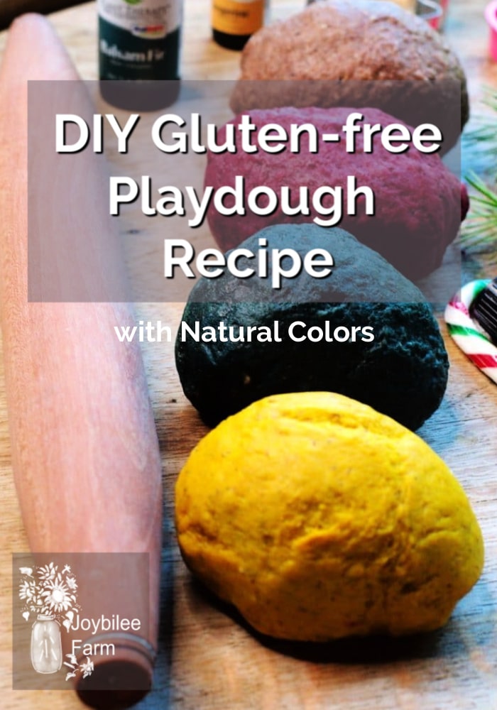 gluten free playdough on a table with a rolling pin