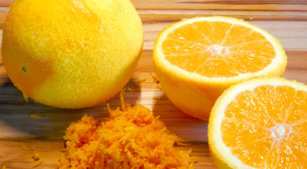 orange zest for the scrub